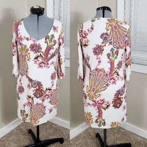 Pinkblush Maternity Dress Ivory Paisley NWT Size Medium